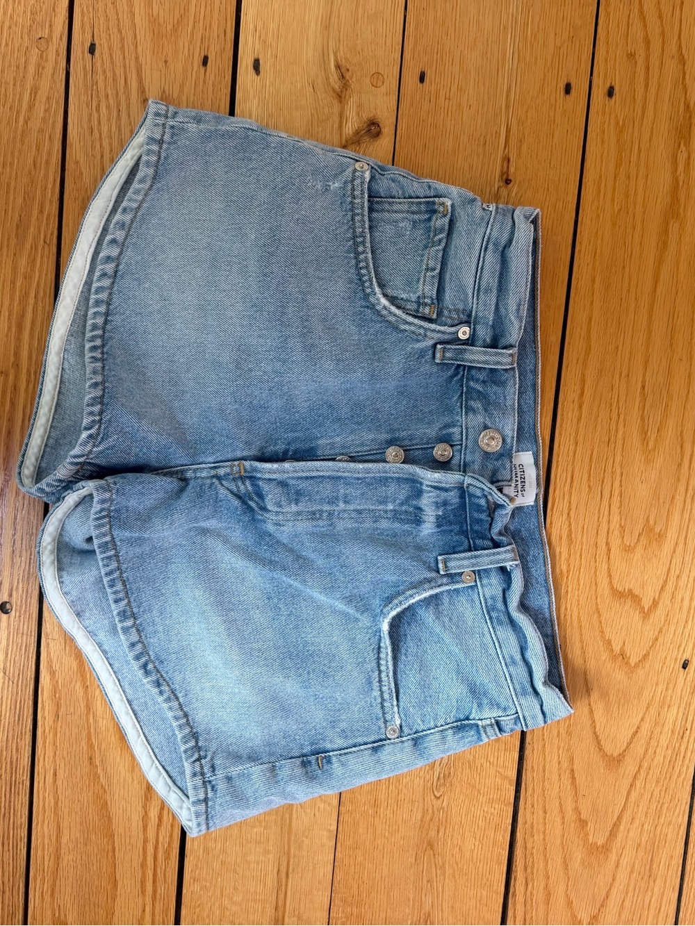 Citizens of Humanity Abita Light Blue Denim Shorts 26 - Picture 5 of 5